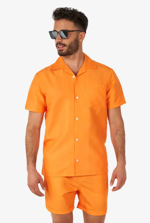 Men OppoSuits Solid Colored Summer Sets^The Orange