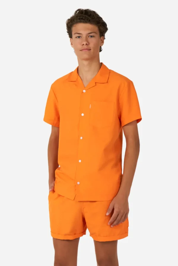 Men OppoSuits Solid Colored Summer Sets^The Orange