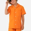 Men OppoSuits Solid Colored Summer Sets^The Orange