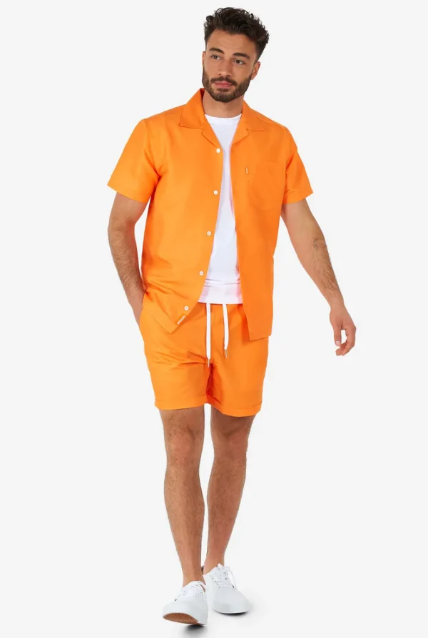 Men OppoSuits Solid Colored Summer Sets^The Orange