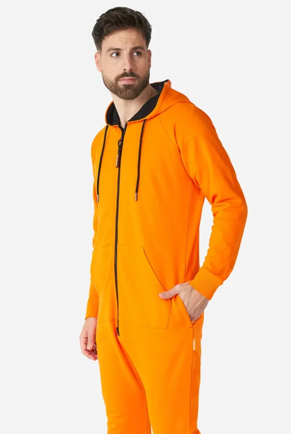 Men OppoSuits Solid Colored Onesies^The Orange