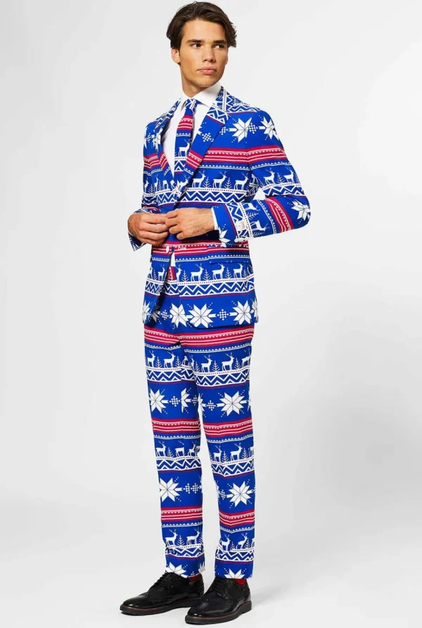 Men OppoSuits Christmas Suits^The Rudolph