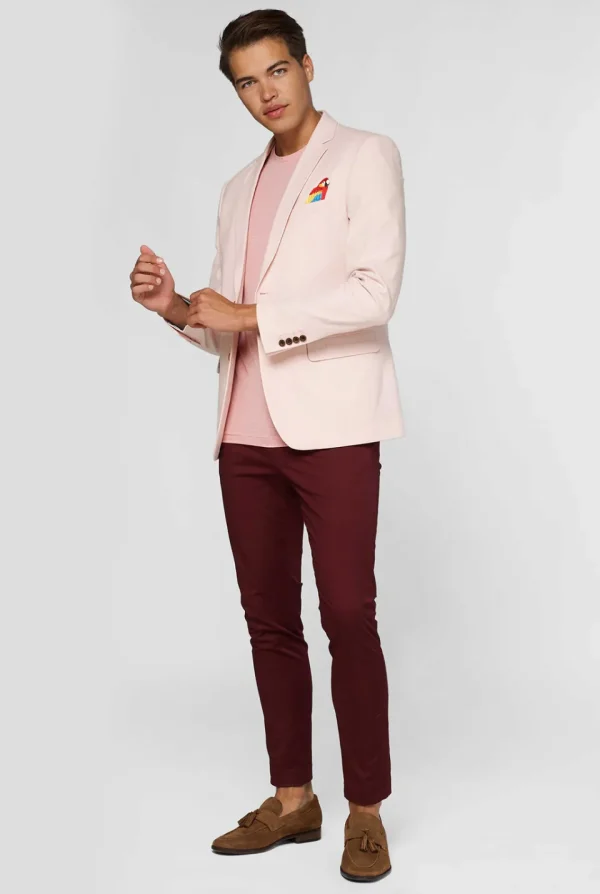 Men OppoSuits Deluxe Blazers^Tropical - Birdie - Soft Pink