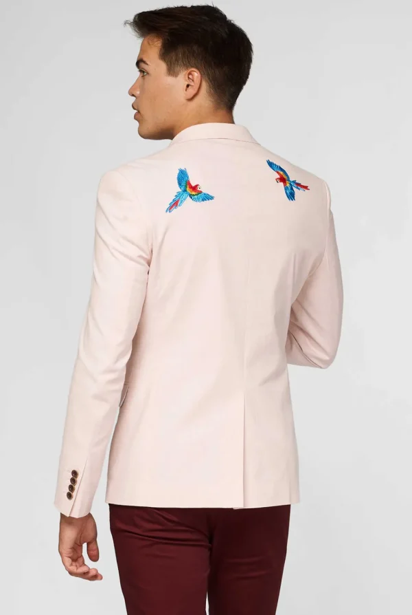 Men OppoSuits Deluxe Blazers^Tropical - Birdie - Soft Pink