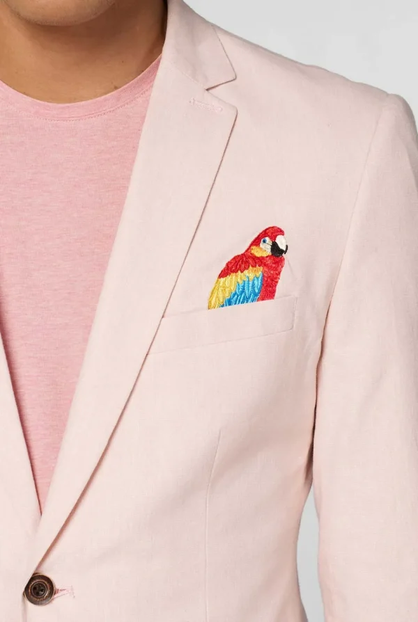 Men OppoSuits Deluxe Blazers^Tropical - Birdie - Soft Pink