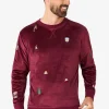 Men OppoSuits Christmas Sweaters^Velvet Red - Xmas Icons