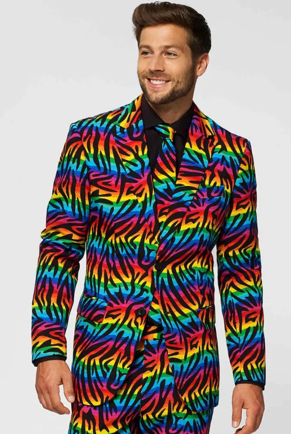 Men OppoSuits Prom Suits^Wild Rainbow