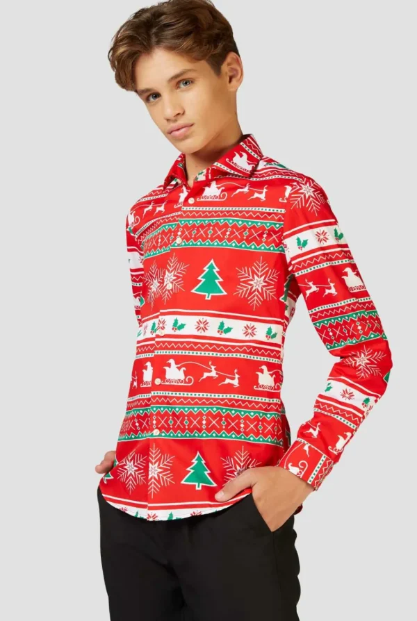 Teen Boys OppoSuits Christmas Shirts^Winter Wonderland