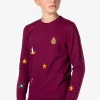 Teen Boys OppoSuits Sweaters^X-Mas Icons - Burgundy