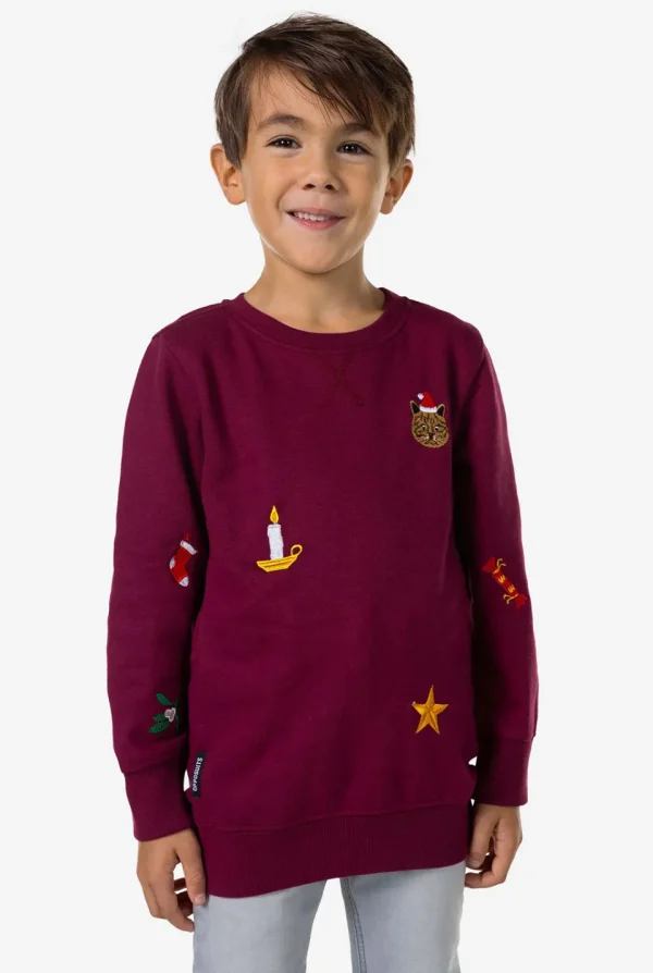 Boys OppoSuits Sweaters^X-Mas Icons - Burgundy