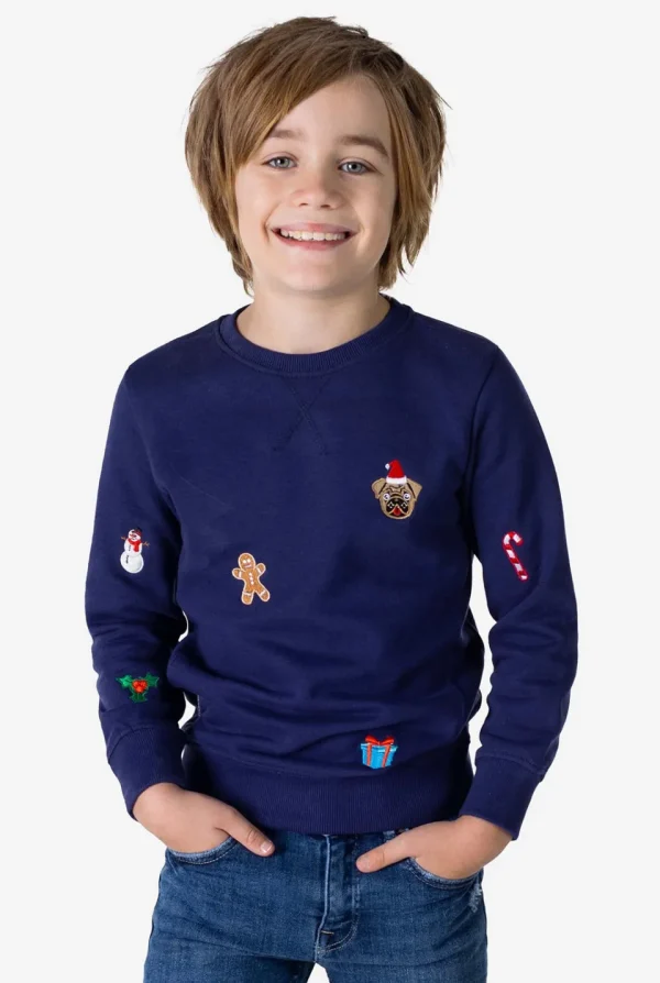 Boys OppoSuits Sweaters^X-Mas Icons - Navy