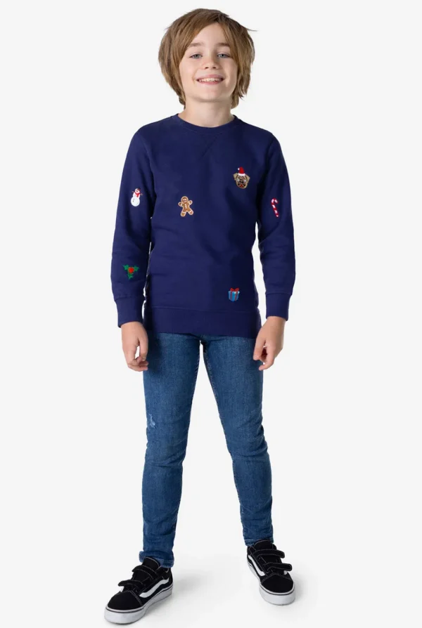 Boys OppoSuits Sweaters^X-Mas Icons - Navy