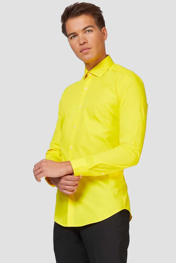 Men OppoSuits Solid Colored Shirts^Yellow Fellow