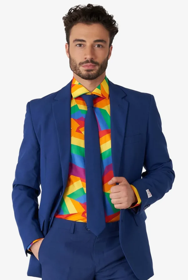 Men OppoSuits Casual Shirts^Zig Zag Rainbow