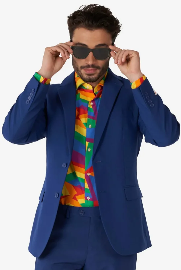 Men OppoSuits Casual Shirts^Zig Zag Rainbow